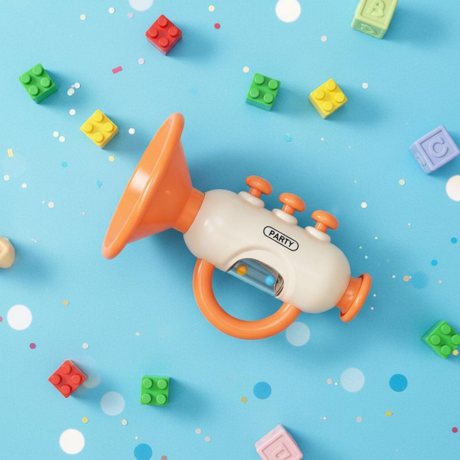 Toy Trumpet Easy to Blow Baby Wind Instrument Toy Portable for Playtime, Infants