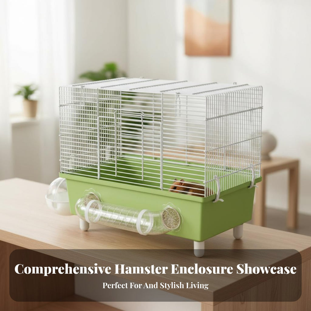 2-Story Hamster House Kit Easy entry Multitier Pet enclosure Includes Play Tubes