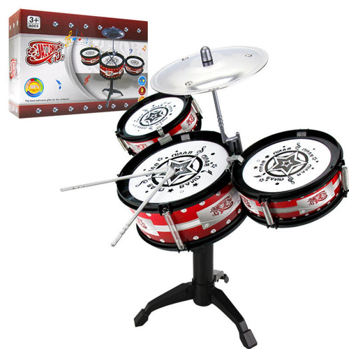 5 Piece Drum Kit Toy Inspires Musical Talent Young Child Percussion Playset