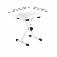 Cross-Frame Piano Stool Non-Slip Cross-Frame Piano Bench Upholstered