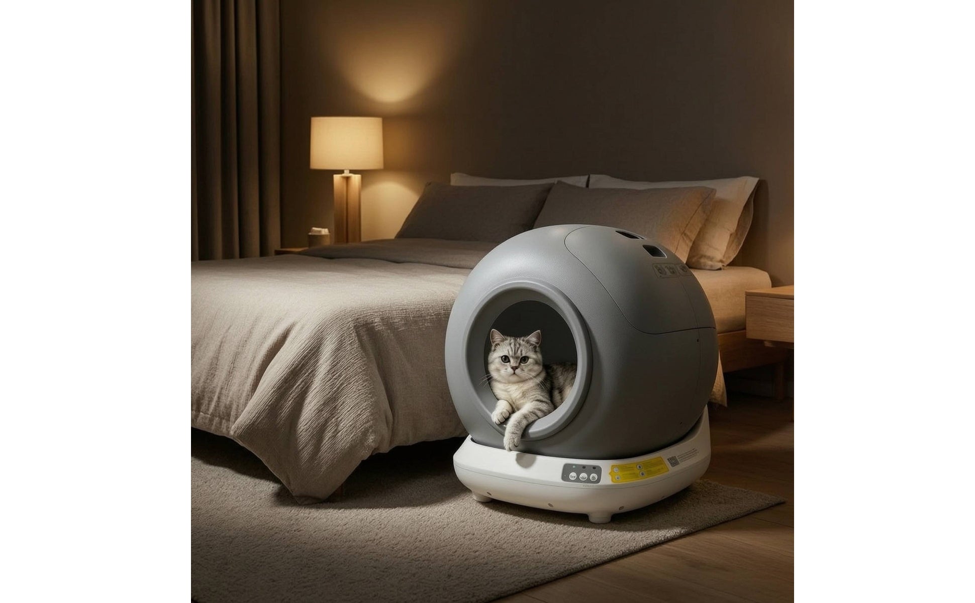 Electric Smart Litter Box with App Control Large Capacity Automatic Cat Litter Box Easy to Maintain Pet Supply Safe for Home, Apartment