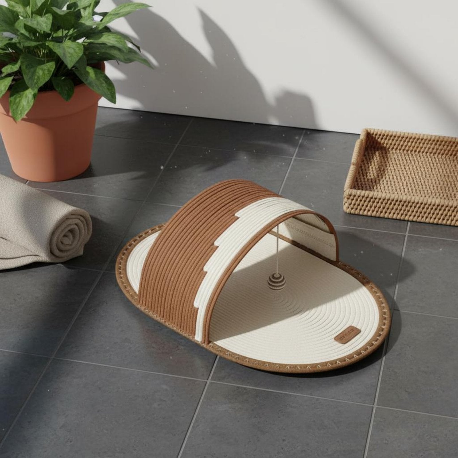 Slipper Cat Bed Scratch-Resistant Slide Sandal Pet Bed for Cats, Small Pets
