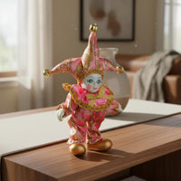 Rose Jester Doll Decorative Textile Jester Figurine Collectible for Collectors