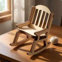 Dollhouse Rocking Chair Lightweight 1:12 Scale Rocking Chair Realistic Look Miniature Furniture for Scene Photography