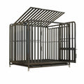 Removable Tray Heavy-Duty Dog Crate Spacious Interior Rolling Metal Bar Enclosure Easy to Clean Pet Enclosure Chew-Resistant-Proof for Owners of Large Dogs, Breeders, Kennel Operators, Indoors, Indoor, Outdoors, Outdoor