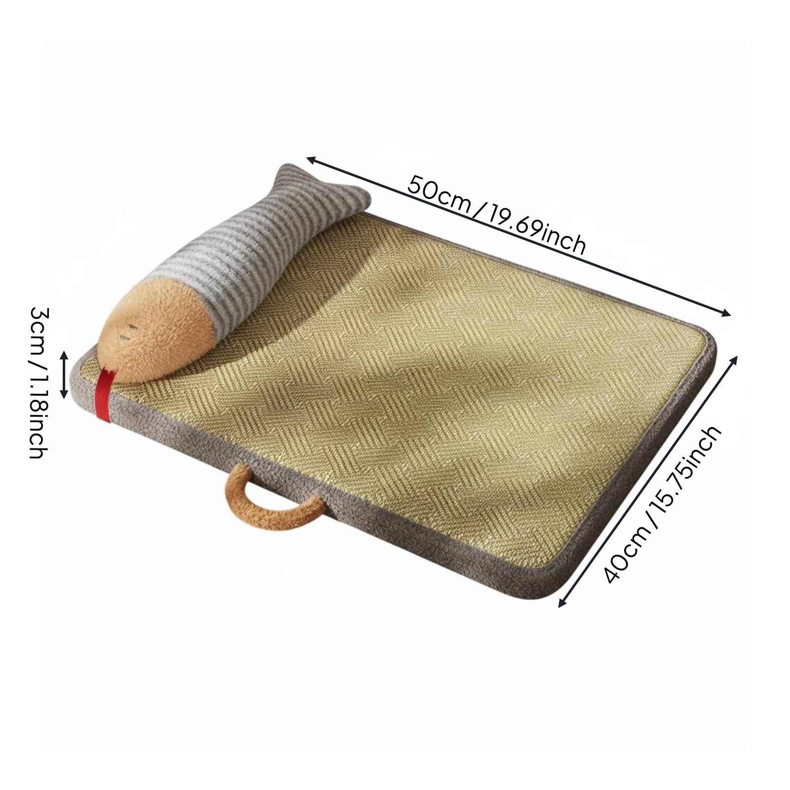 Cat Cooling Mat Neck Support Washable Cat Sleeping Pad Non-Slip Bottom for Cats