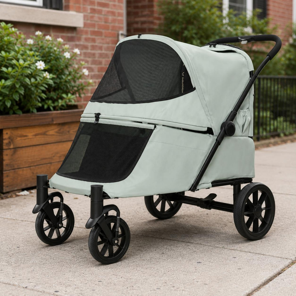 Folding Dog cartVentilated Soft-Sided Pet cartFront Ramp