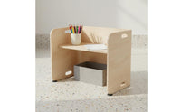 Curved Children's Desk Solid Wood Wooden Children's Desk table Smooth Edges for Preschoolers