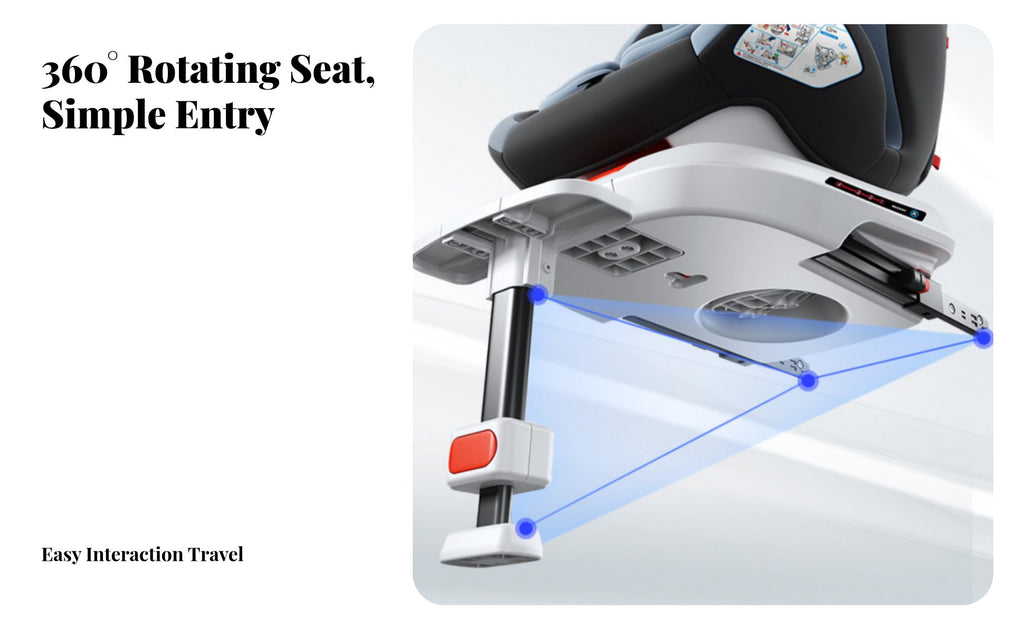 Rotating Versatile Child Seat Adjustable Recline 360 Rotating Infant Carrier Vehicle Anchor System Compatible Forward And