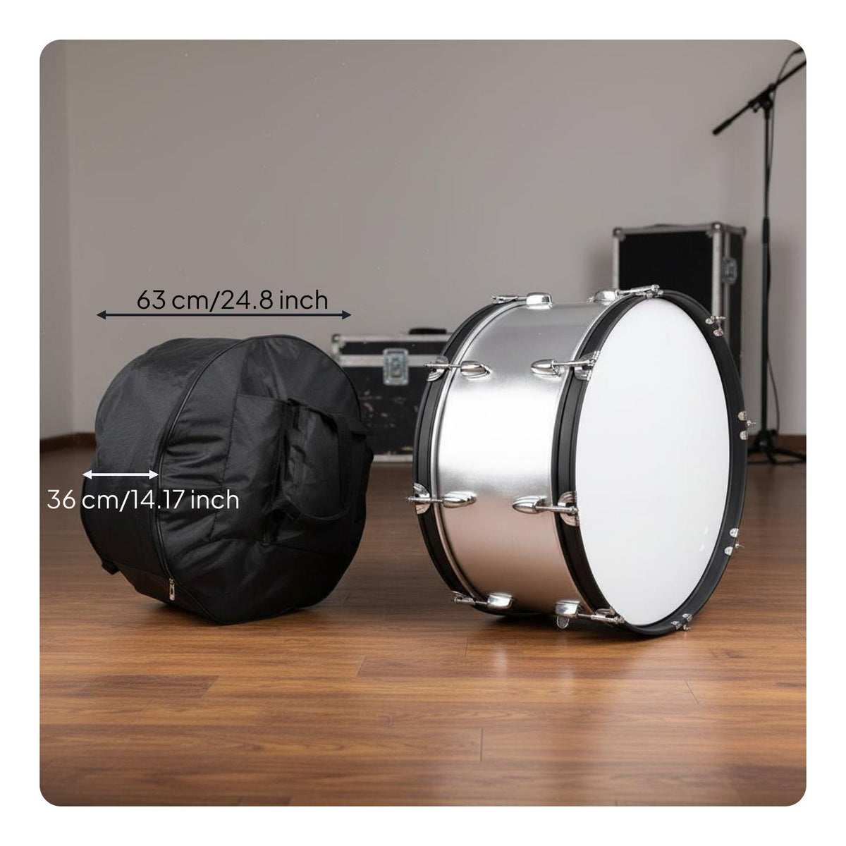 Snare Drum Bag Oxford Cloth Musical Instrument Accessory with Shoulder Strap