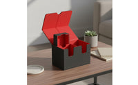 Leader Deck Box Wear-Resistant Leader Deck Box with Dice Tray Secure Card Organizer with Dividers Non-Slip Exterior