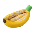 Fruit-Shaped Pet Bed Comfortable Pet Cushion Banana-Shaped Bed Easy to Clean Animal Furniture for Cats, Small Dogs