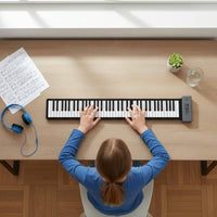 88 Key Roll up Piano Rechargeable Musical Instrument Dustproof for Travel, Kids