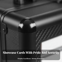 PSA Card Display Box Shockproof Graded Card Storage Box PSA Slab Case Moisture-Resistant Carbon Fiber Finish for Travel