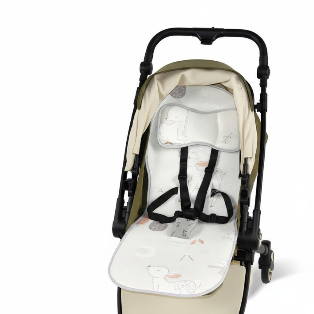 Universal Fit Baby Stroller Cooling Mat Moisture Wicking Breathable Stroller Seat Cushion Skin-Friendly for Toddlers, Hot Weather, Outdoor