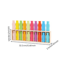 Wooden Bottle Matching Game Focus Color Sorting Toy Compact for Classroom