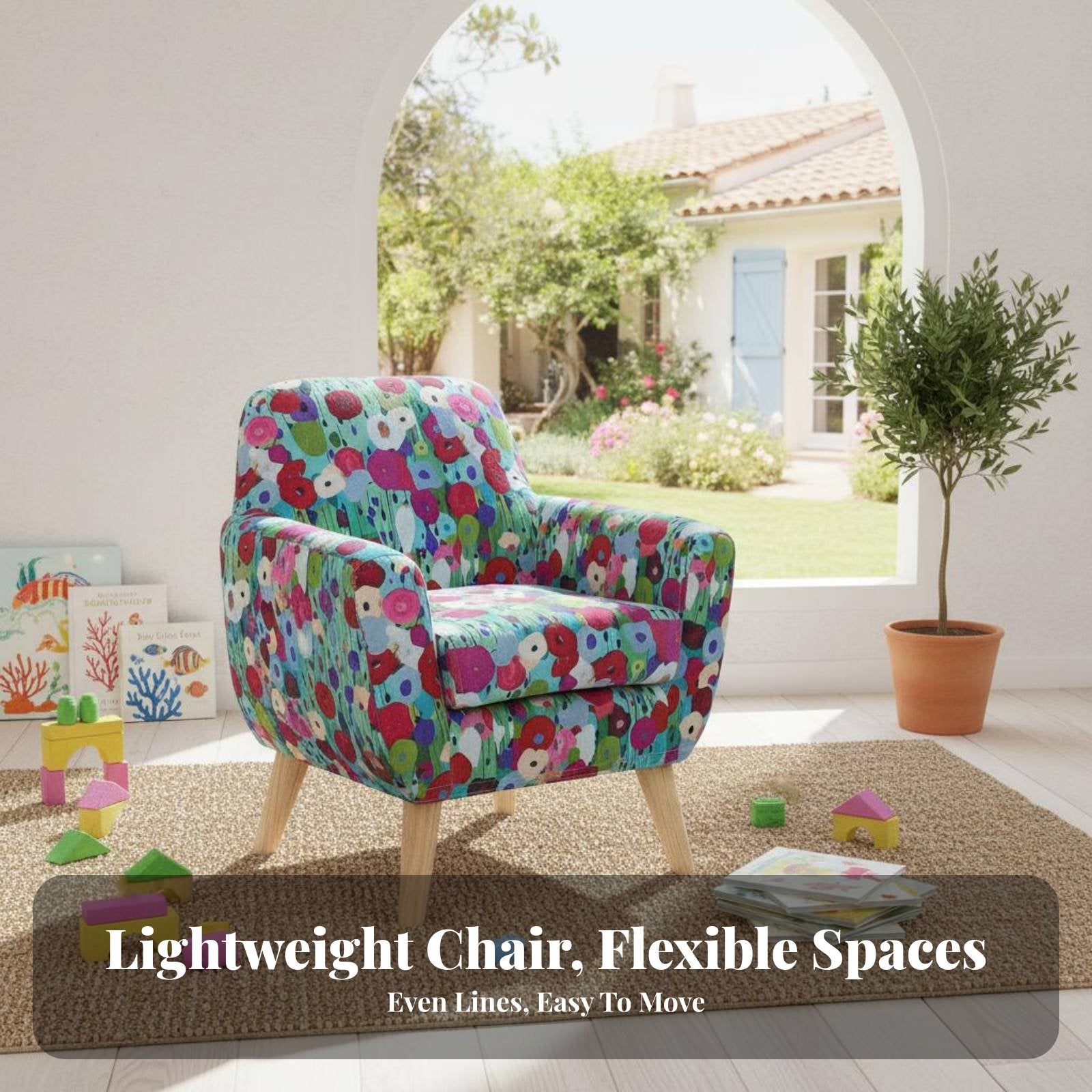 2 Pieces Lunar Couch and celestial body Stool Child-Safe Design literacy Bench