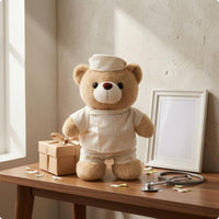 Medical Teddy Bear Soft Stuffed Creature Light Brown