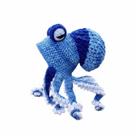 Squid Hat Funny Gift Crochet Tentacle Handmade Mythical Sea Creature for Adults, Skiing