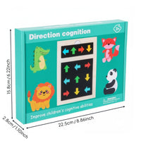 Wooden Direction Cognition Toy Early Education Arrow Reasoning Brain Teaser