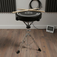 12 Inch Practice Drum Pad Set High Rebound Surface for Beginners, Drummers