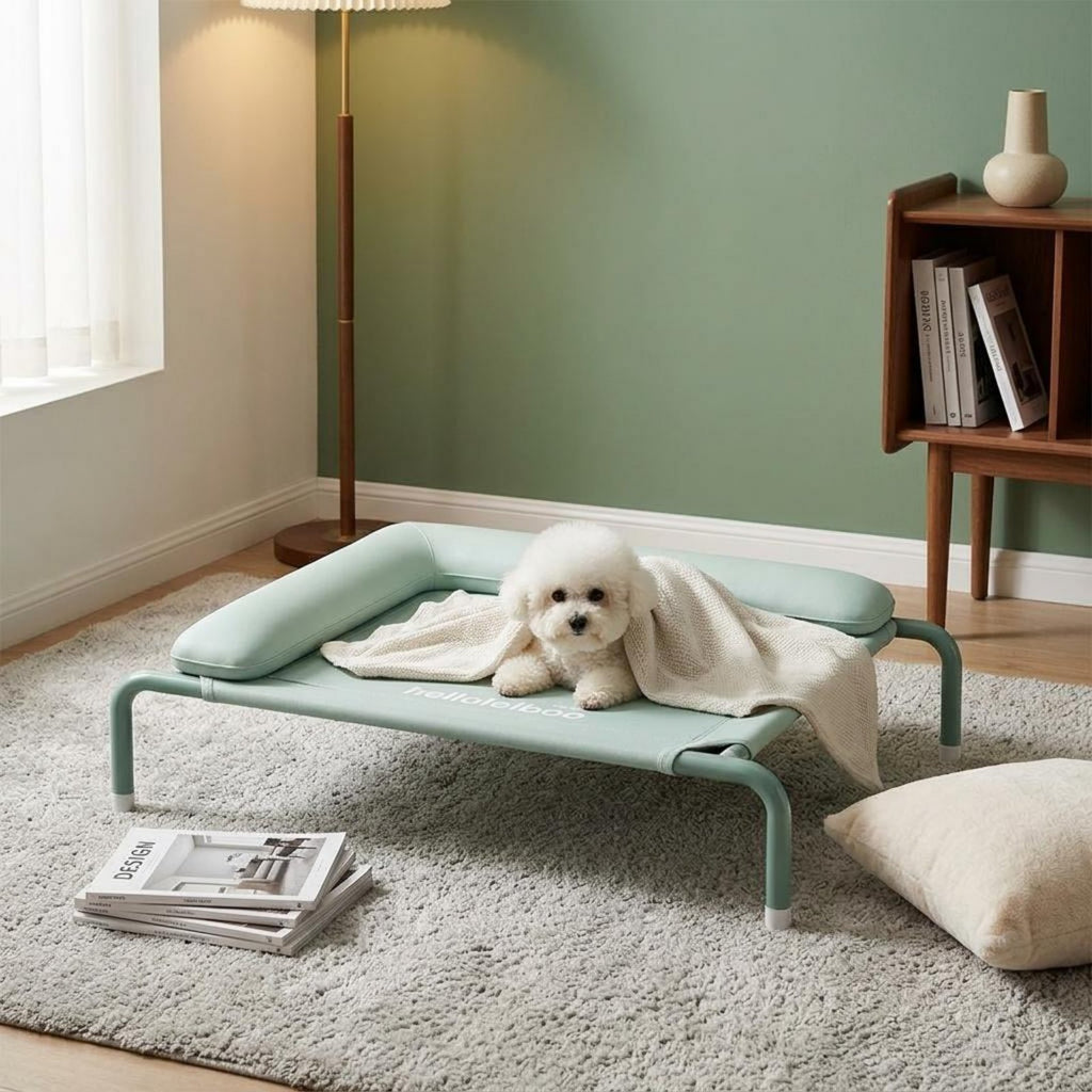 Year-Round Raised Dog Bed Washable Elevated Dog Cot Moisture-Proof Raised Pet Bed Easy to Clean for Small Dogs