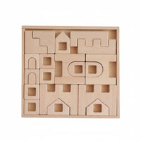 Castle Brainteaser Board Beech Wood Wooden Interlocking Piece Brainteaser