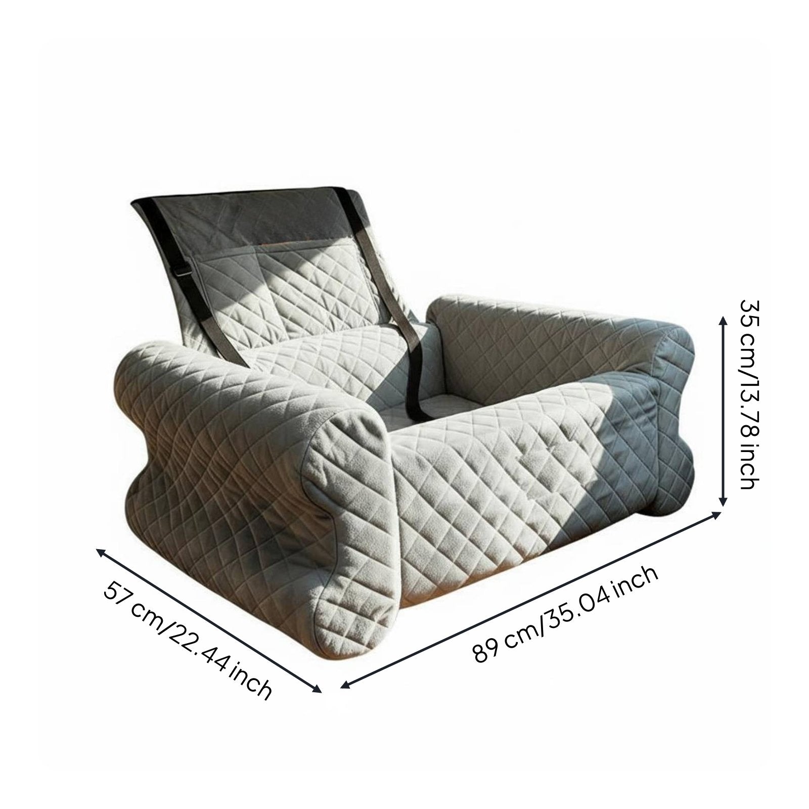 Bone Shaped Dog Car Bed Soft Padding Pet Safety Car Seat Easy Installation