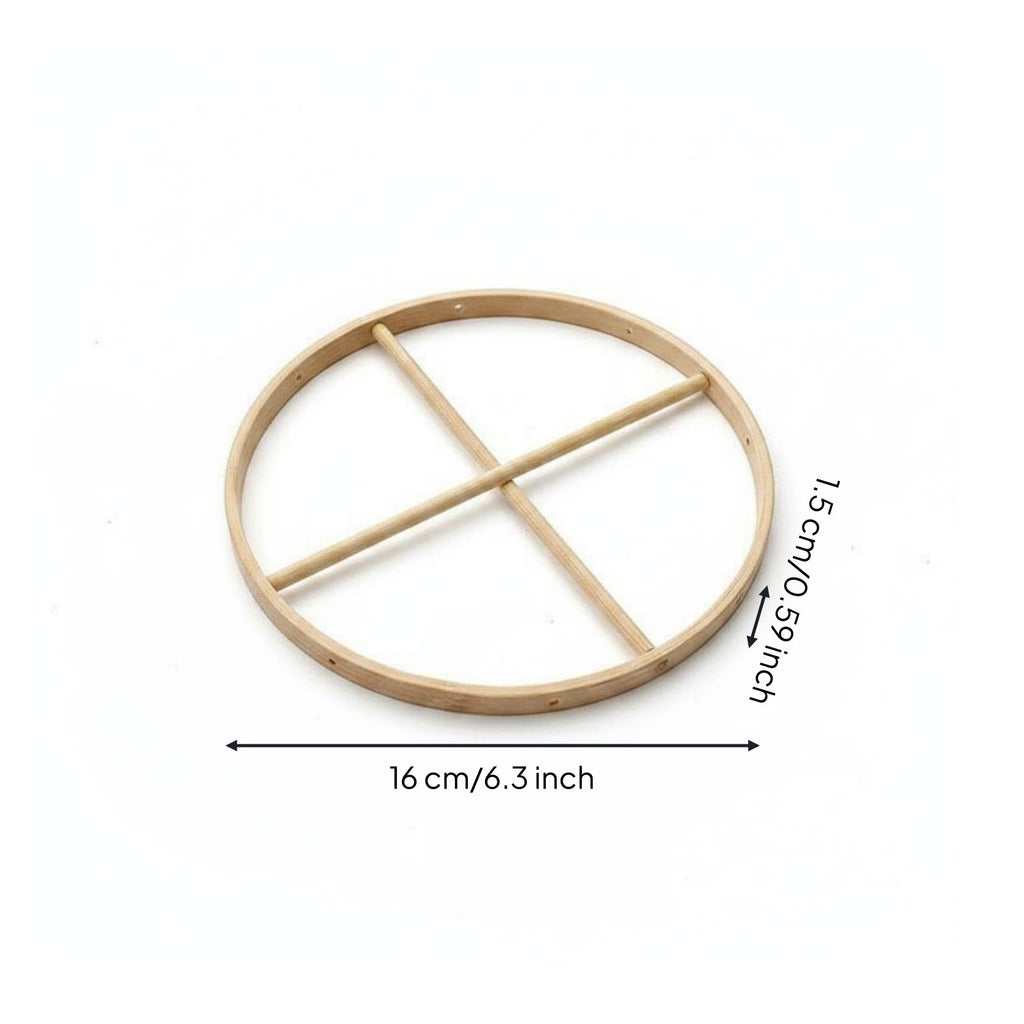 Hanging Bamboo Cross Frame Sturdy Bamboo Crib Hanger Frame Lightweight Decor for Parents, Infants