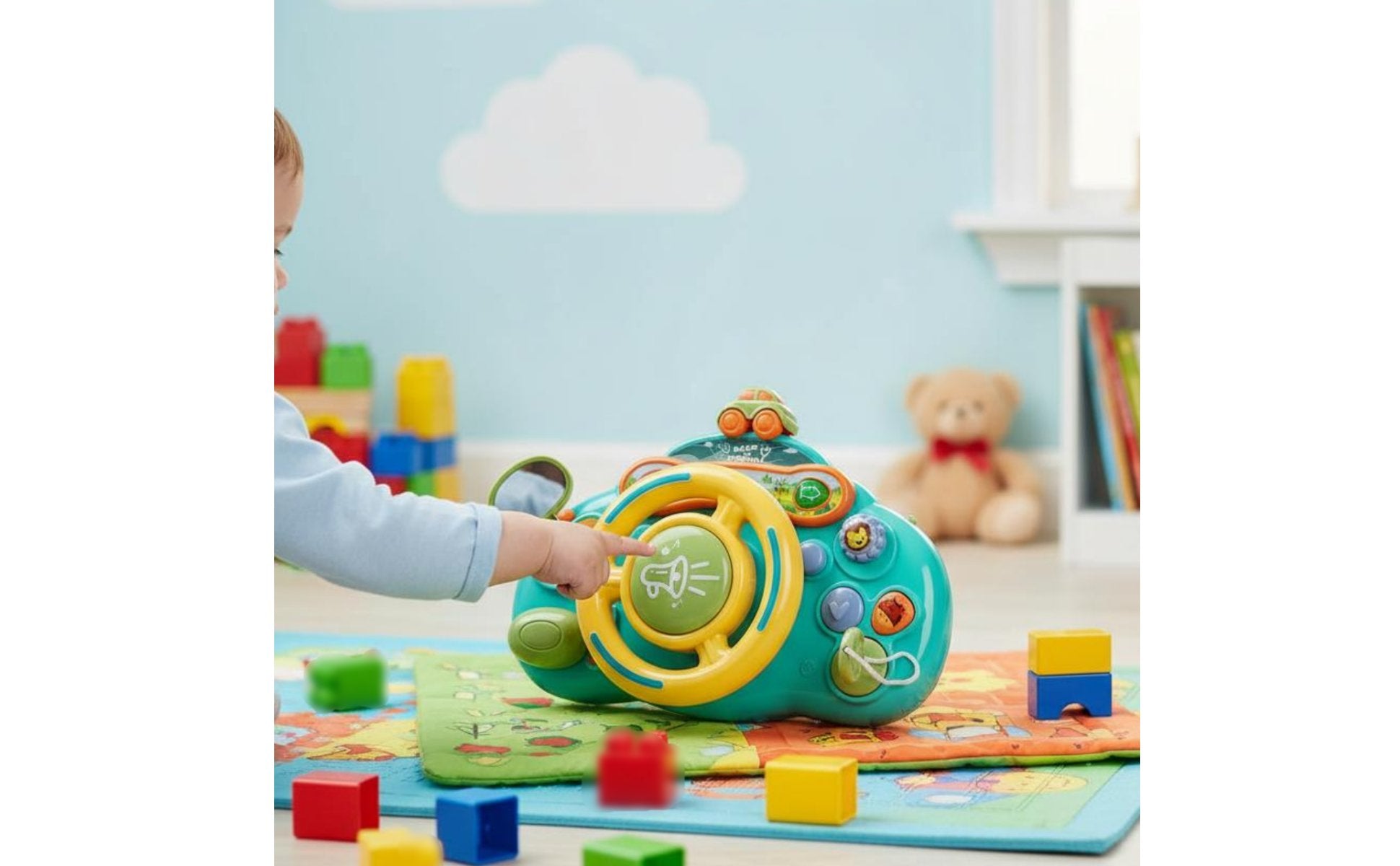 Musical Steering Wheel Educational Steering Wheel Toy Screen-Non-Digital