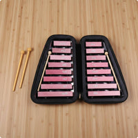 16-Note Glockenspiel Clear Sound Children's Metal Xylophone Early Learning Metal Key Xylophone for Elementary Students, Preschoolers, Kindergarten
