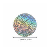 Holographic Badge Film Multiple Patterns Available Round Sparkle Overlay