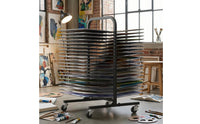 Art Drying Artwork Rounded Handle Art Drying Rack Mobile