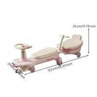 Twisted Push-Along Car Detachable Backrest Child Vehicle Neutral Colors