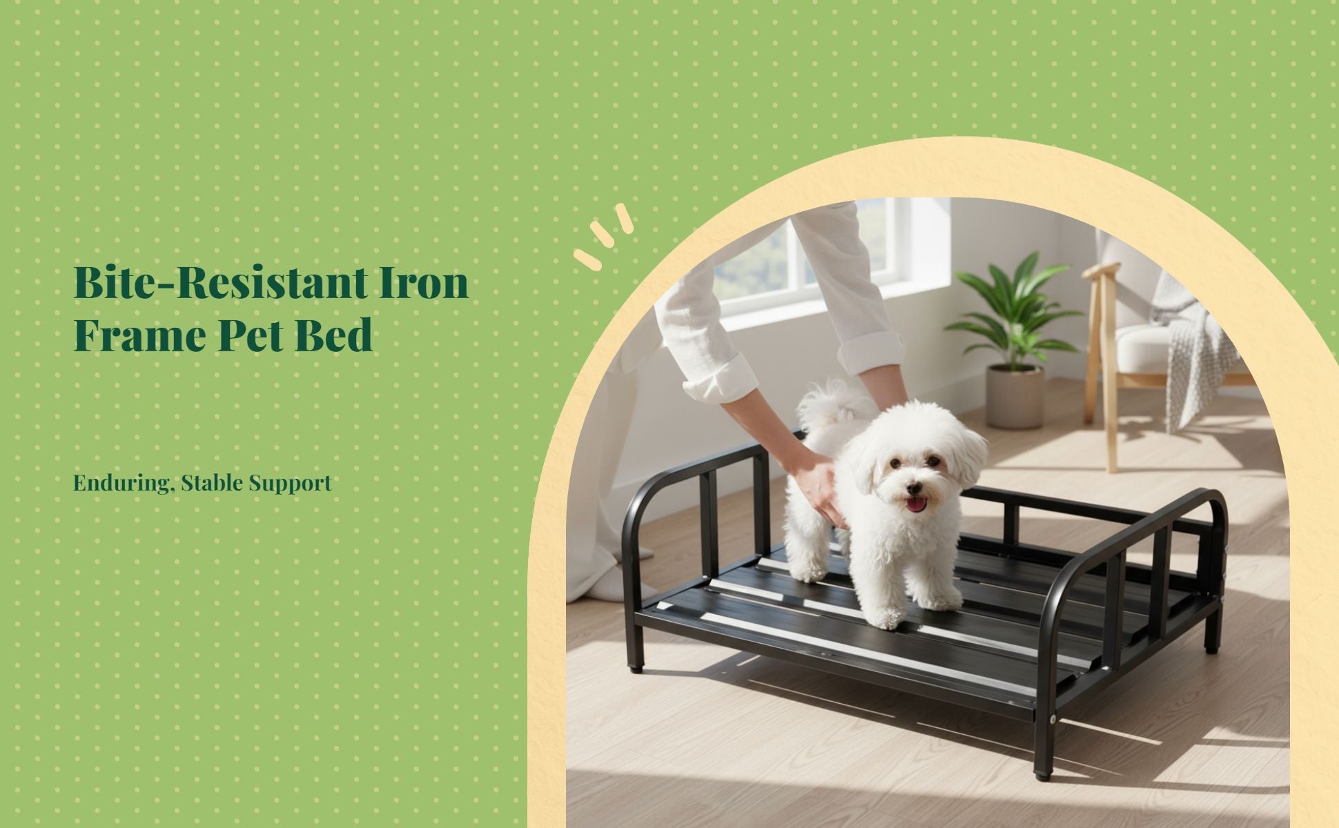 Elevated Dog Bed, Metal Frame, Breathable & Cooling Sofa