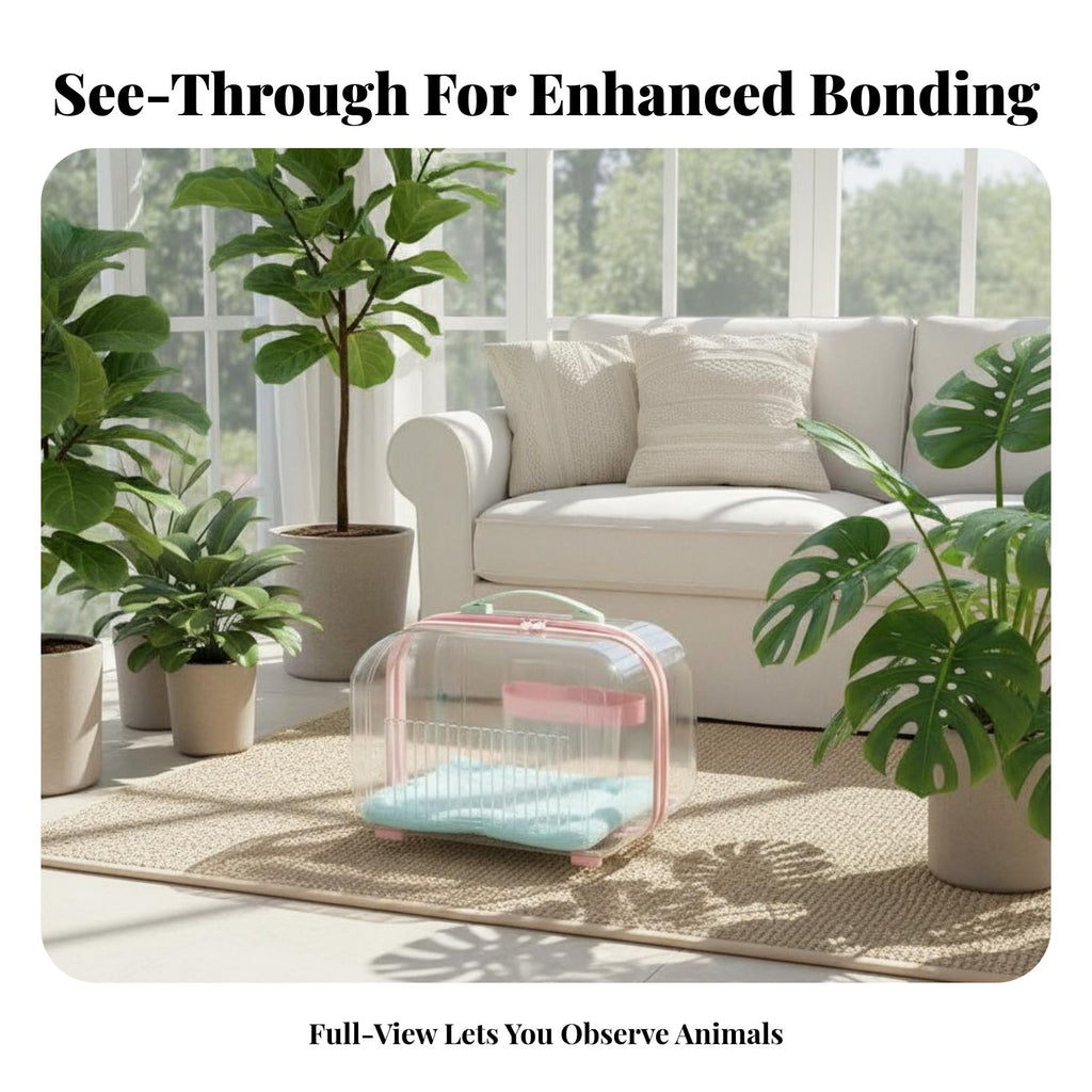 2-Tier Pet Trolley Transparent View pet Equipment two-level Design