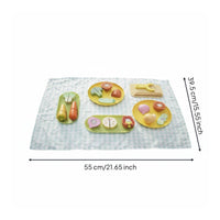Wooden Cutting Food Toy Realistic Simulation Wooden Cutting Food Set Pretend Play Kitchen Accessories for Kids, Preschool, Daycare, Playroom
