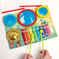 Kids Drum and Xylophone Set Early Education Kids Xylophone Toy Multifunctional
