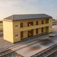 Model Railway Building Detailed Miniature Station Structure Display for Modelers