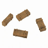 4 Pieces 1:72 Scale Crate Rectangular Mini Wooden Crate Realistic