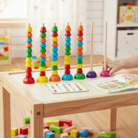 Pattern Matching Stacking Beads Reasoning Training for Classroom, Playroom