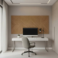Wood Grain Acoustic Panel Texture Decorative Wall Panel fire Retardant Self Acoustic Foam for Office
