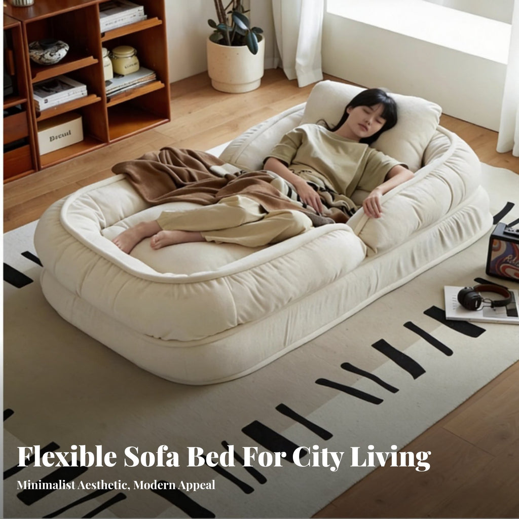 Adjustable Lazy Sofa Removable and Machine-Crestable Cover Versatile Floor Lounger Cushioned Comfort Deeply Cushioned
