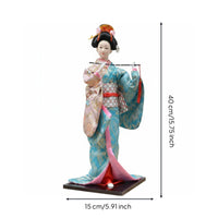 Kimono Doll Rectangular Base Japanese Doll Upright Pose