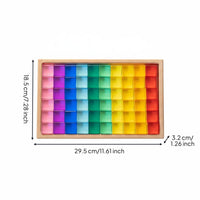 Rainbow Acrylic Blocks Bright Colors Translucent Building Cubes Sensory Development Translucent Stacking Blocks for Preschoolers, Classroom, Playroom