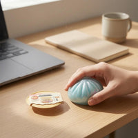 12 Pieces Bun-Shaped Stress Toy Display Storage Steamed Bun Squishy Non-Sticky
