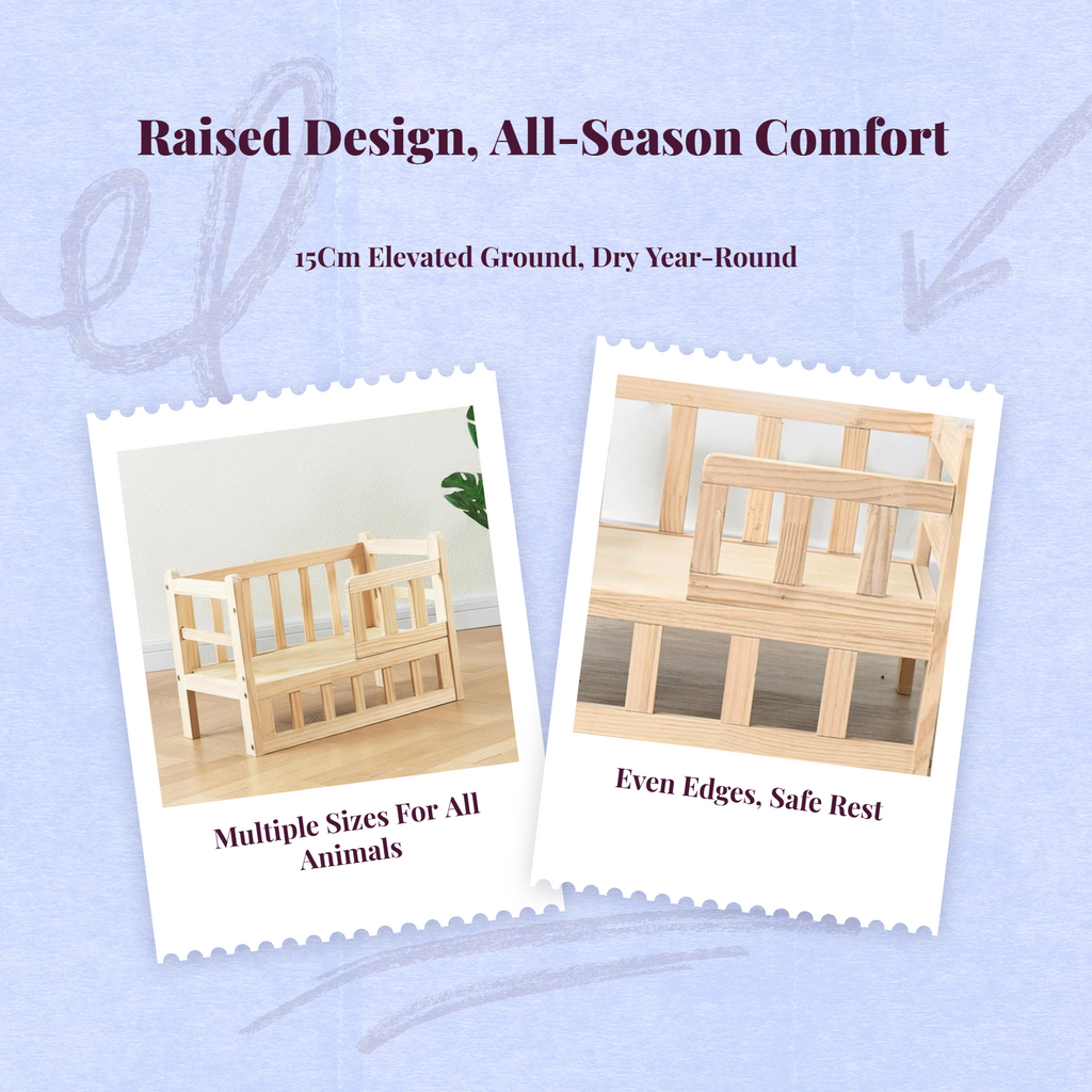 Elevated Cat Bed, Pet Cot, Washable, Calming, Indoor Pad
