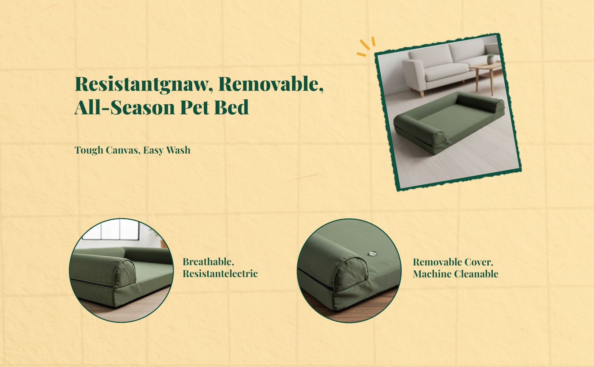Waterproof orthopedic dog sofa