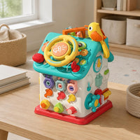 House-Shaped Busy Board Fine Muscle Skills Six-Sided Activity Board Educational