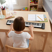 88 Key Roll up Piano Rechargeable Musical Instrument Dustproof for Travel, Kids